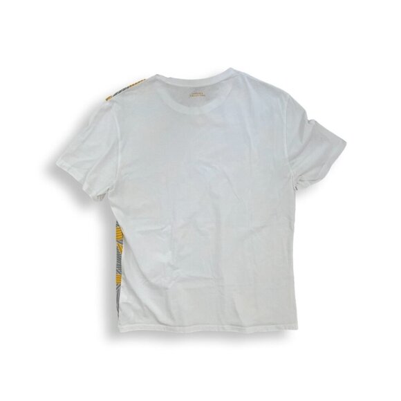 Versace Collection abstract print gray yellow logo tee shirt size XL - Picture 2 of 4